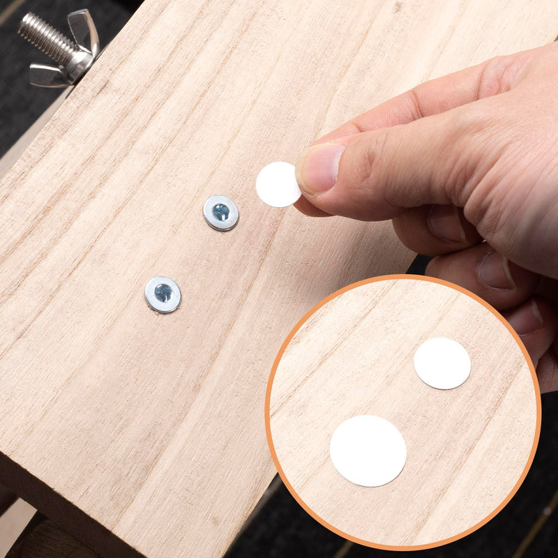 290pcs Self-Adhesive Screw Cover Stickers, PVC Non-Faded Screw Hole Cover Caps, 12mm 15mm 21mm Dustproof Sticky Decals for Various Furniture Cabinet- White 290pcs-12mm 15mm 21mm X White