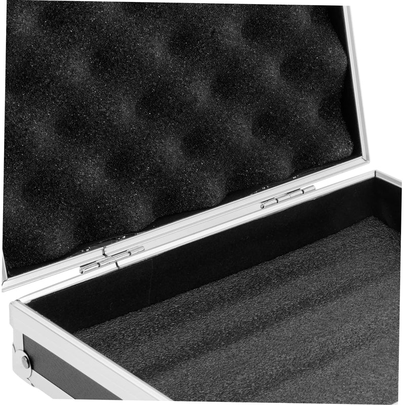 COLLBATH Aluminum Alloy Tool Storage Box with Handle Large Capacity Portable Organizer Case Multifunctional Makeup Briefcase for Home Office Travel 9.05X6.49X2.36 Inch