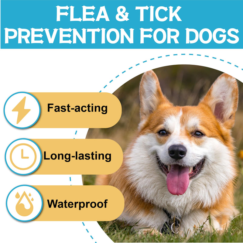Flea and Tick Prevention for Dogs, Flea and Tick Treatment for Small Dog Puppy, Flea & Tick Control, 5-22 Pounds, 6 Doses small dog-6 Doses