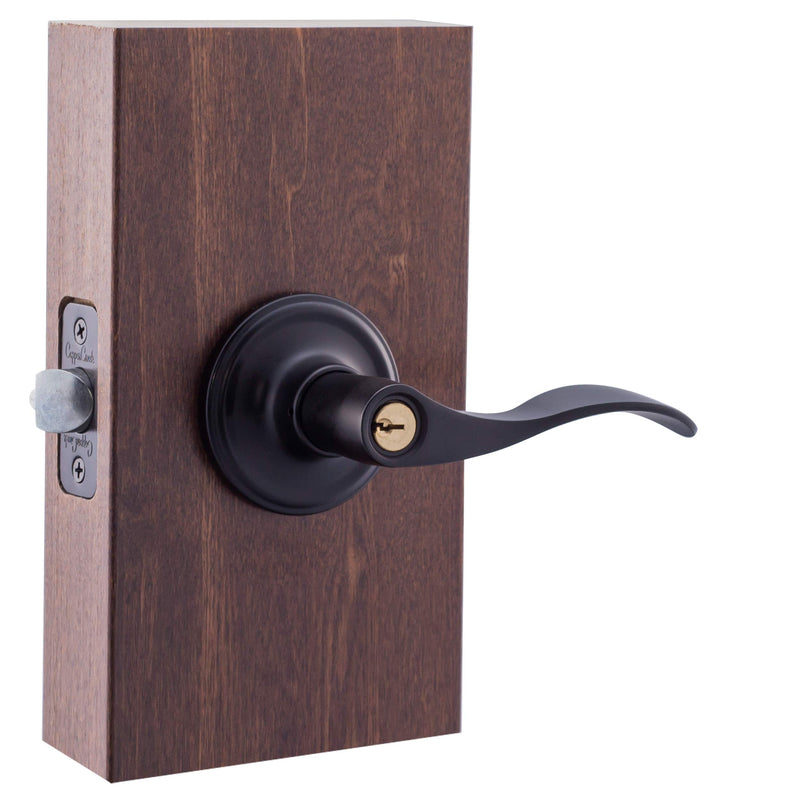 Copper Creek WL2240BC Waverly Door Lever, Black