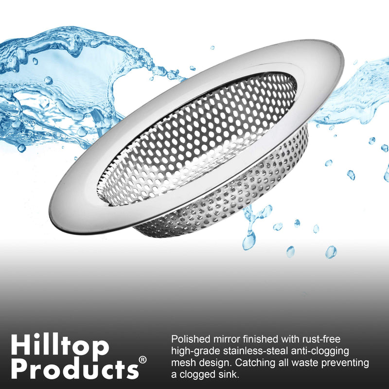 2PCS - Kitchen Sink Drain Strainer and Anti-Clogging Stopper Drainer Set for Standard 3-1/2 Inch