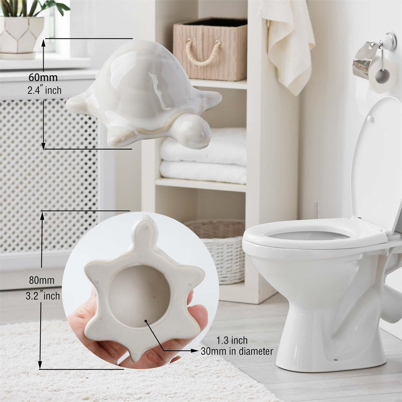 White Toilet Floor Bolt Caps, Ceramic Sea Turtle Toilet Bolt Caps Cute Bathroom Decor, Fun Turtle Themed Gadgets for The Toilet Easy installation (White Sea Turtle) White Sea Turtle - NewNest Australia