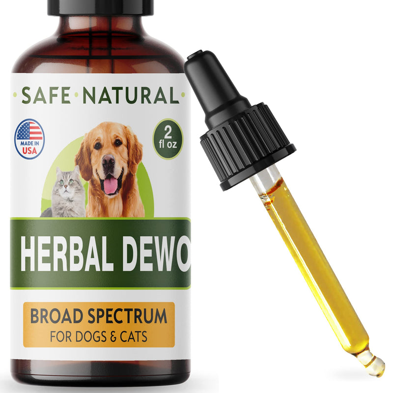 TwoFurFinds Liquid Herbal Cleanse for Cats and Dogs - Homeopathic Parasite Control for Pets of All Breeds and Sizes - Puppy and Kitten - USA-Sourced Ingredients - Preventative or Reactive - 2oz 2.0 Fl OZ - PawsPlanet Australia