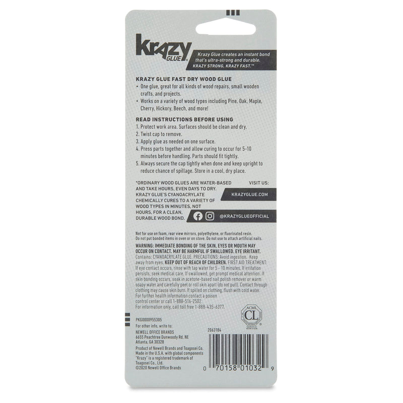 Krazy Glue, Fast Dry Wood Glue, 30 g