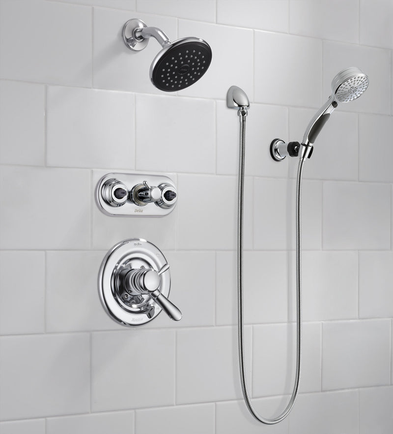 Delta Faucet 9-Spray Touch-Clean Wall-Mount Hand Held Shower with Hose, Chrome 55424