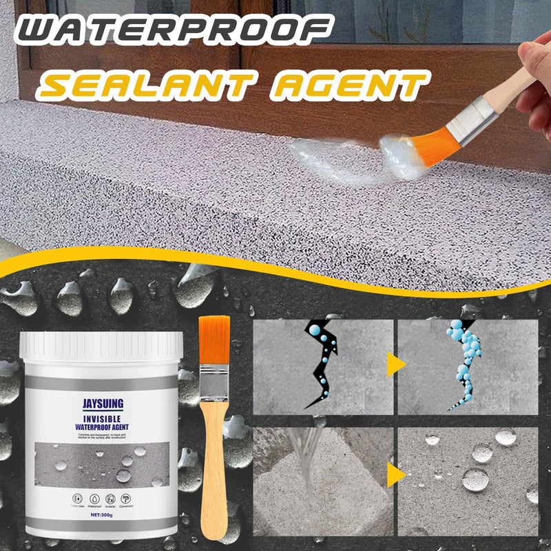 Jaysuing Invisible Waterproof Agent, Waterproof Insulating Sealant, Transparent Repairing Leak Waterproof Adhesive,Super Strong Bonding Sealant Invisible Waterproof Anti-Leakage Agent (Clear 100g) Clear 100g