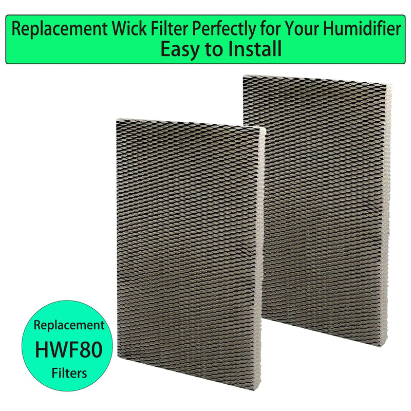 2 Pcs HWF80 Wick Filters Compatible with Holmes HM2200, HCM3888 Humidifier