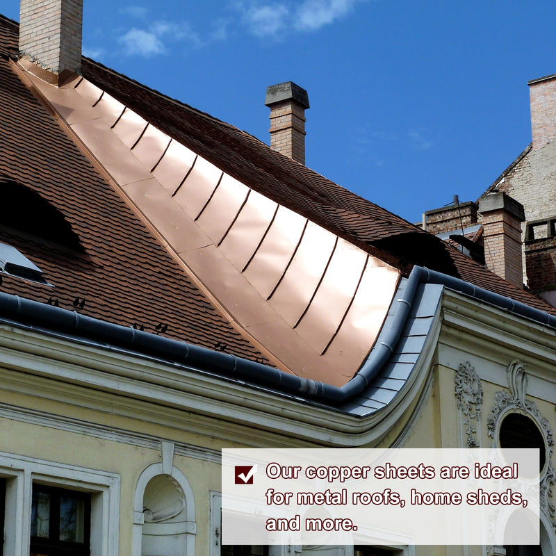 uxcell T2 Copper Sheet Roll, 0.05mm 29Ga Thick, 3050mm x 305mm/10Ft x 12in, Copper Strip for Craft, Electrical, House Repair 3050mm x 305mm x 0.05mm