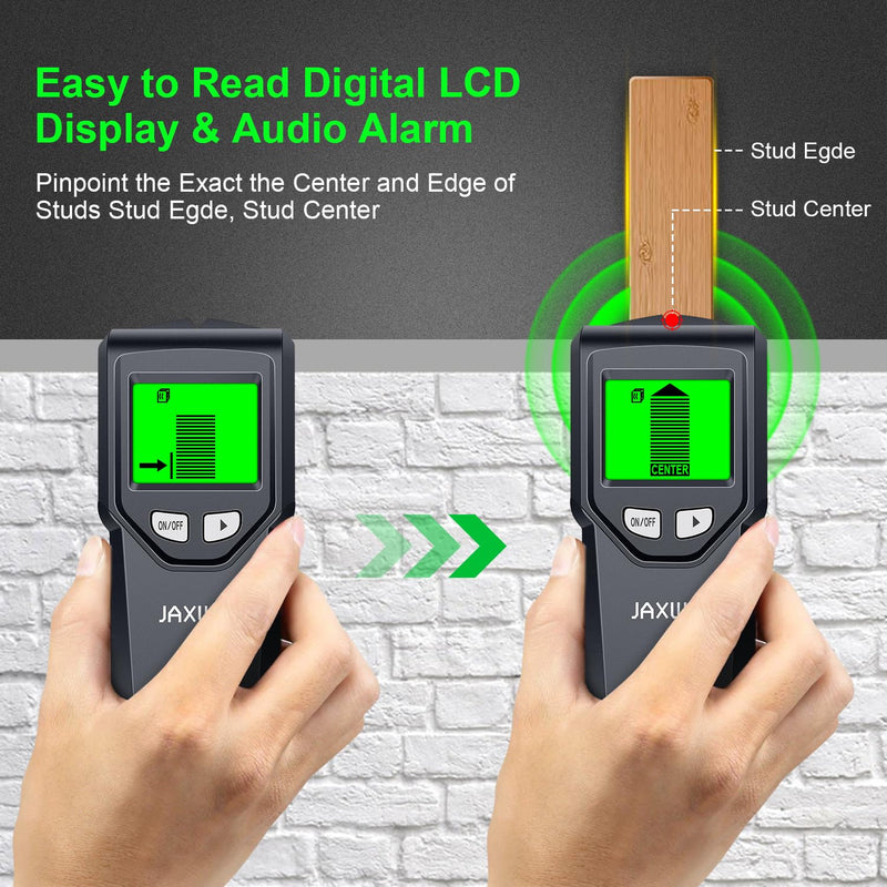 Stud Finder Wall Scanner - 5 in 1 Stud Finder Tool w/Intelligent Microprocessor Chip and HD LCD Display, Stud Detector Beam Finders for the Center and Edge of Wood AC Wire Metal Studs Joist Pipe Ink