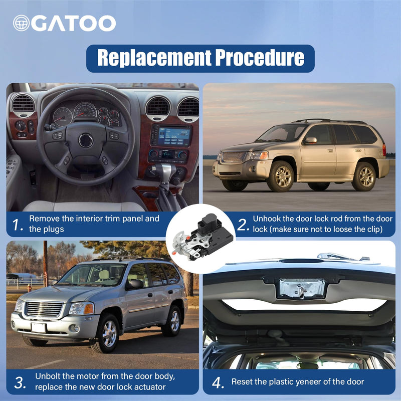 Tailgate Lock Rear Liftgate Door Actuator Hatch Trunk Latch Fit for GMC Envoy XL Chevy Trailblazer EXT Buick Rainier Isuzu Ascender Oldsmobile Bravada Saab 9-7x 2002 2003 2004 2005 2006 2007 2008 2009
