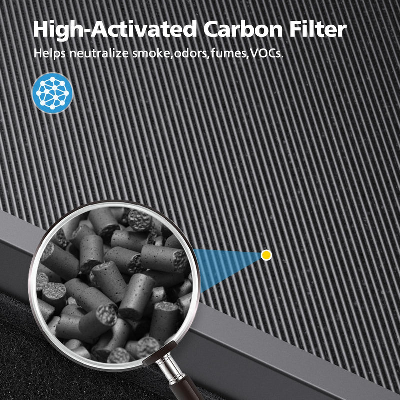 2 Pack HAP602 Replacement Filter for ECOSELF HAP602 / HAP602WF Air Purifier 2 Pack