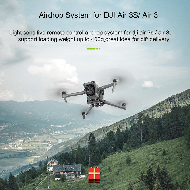 Air 3S Airdrop System, Transport Release with Landing Gear Wedding Ring Thrower Fishing Bait Clip Delivery Advertising Rescue Kit for DJI Air 3S /Air 3 Accessories