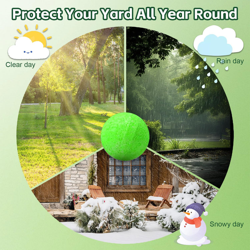 Cat Repellent Outdoor to Keep Cats Away (12Pack) Natural Peppermint Oil Cat Deterrent Outdoor and Indoor (Green) Green