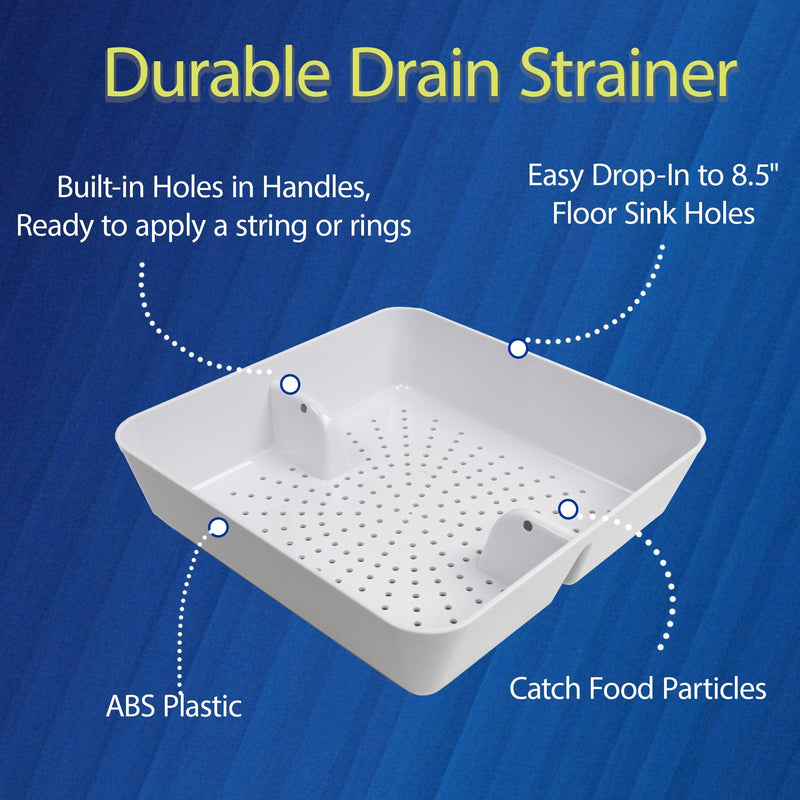 4 Pcs 8.5" ABS Floor Sink Commercial Drain Cover Strainer Drop-in Basket ABS x4