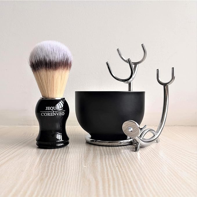 Deluxe Shaving Kit Men's 3-in-1 Shaving Set with Shaving Brush, Shaving Bowl, Razor and Brush Holder - NewNest Australia