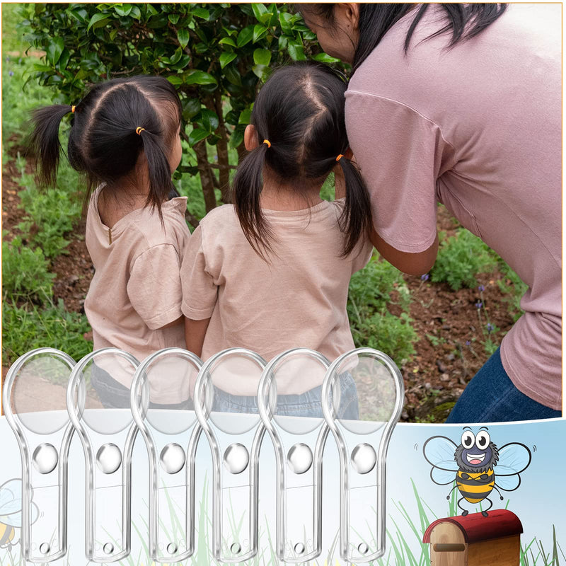 50 Pack Magnifying Glass for Kids, 15x and 5X Handheld Portable Magnifier for Home, Magnify Glasses Lens with 50 Lanyard for School Students Outdoor Explorer, Science Observation and Reading