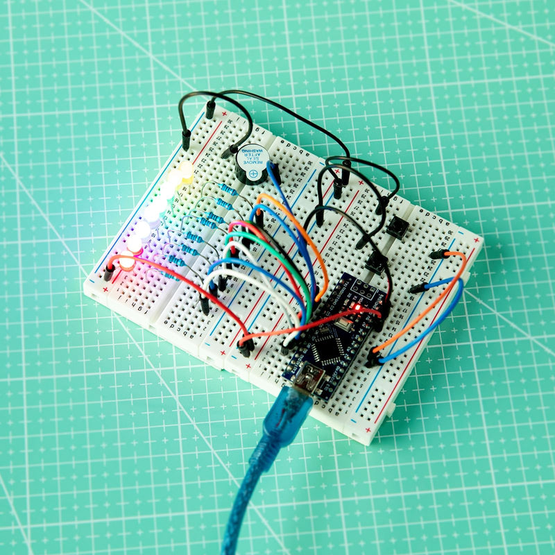 ELEGOO 6PCS 400 Point Breadboard Kit Solderless Breadboards for Arduino Project Small Bread Board Electronics for Circuits PCB Prototype Board