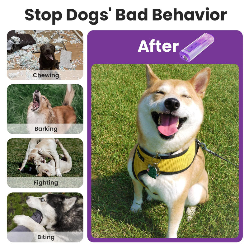 Ultrasonic Dog Bark Deterrent Device for Women – Stop Barking Safely for Own/Neighbor’s Dog, Rechargeable Anti Barking Device, 30ft Range, Portable & Effective Training Tool for Indoor/Outdoor Use