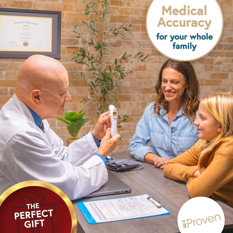 iProvèn Pro Series | Non-Touch Forehead Thermometer with Ear Function | FSA HSA Eligible | Superior Accuracy for Adults, Kids, Babies | Premium Digital Thermometer for Adults and All Ages Standard