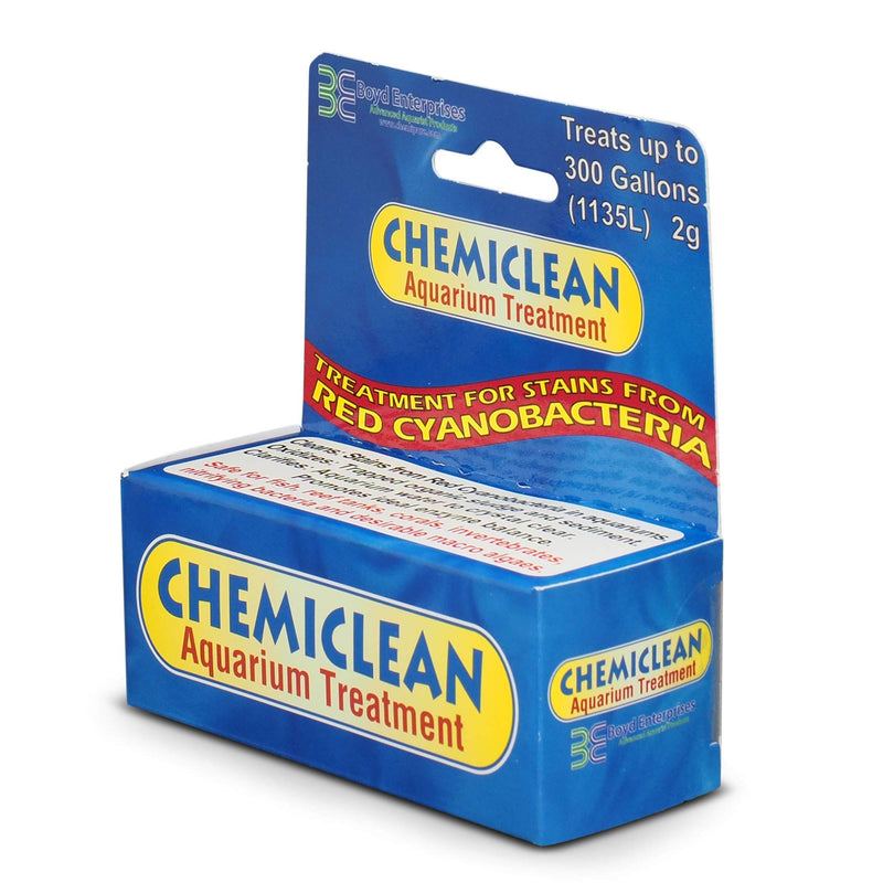Boyd Chemiclean 2g Treats up to 300 Gallons - Effective Cyanobacteria Chemi-Clean for Marine & Freshwater Aquariums, Safe for Fish, Corals & Invertebrates
