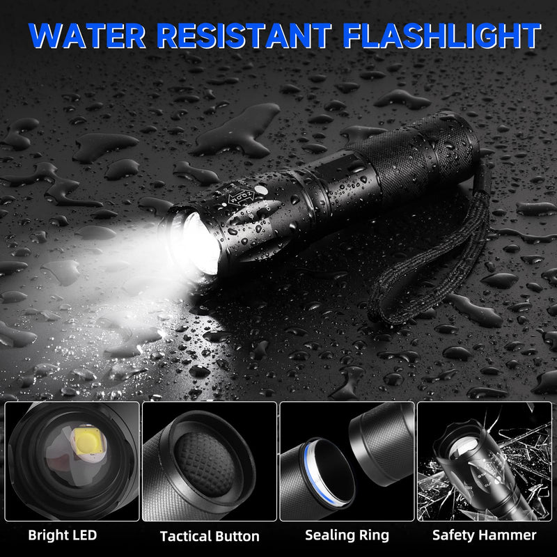 8 Pack Small Flashlight Powerful, 5 Modes Bright LED Flashlights High Lumens, Mini Flashlights for Home, Flash light for Emergency, Adjustable Pocket Tactical Flashlight Camping, Outdoor Torch Lights 8Pack