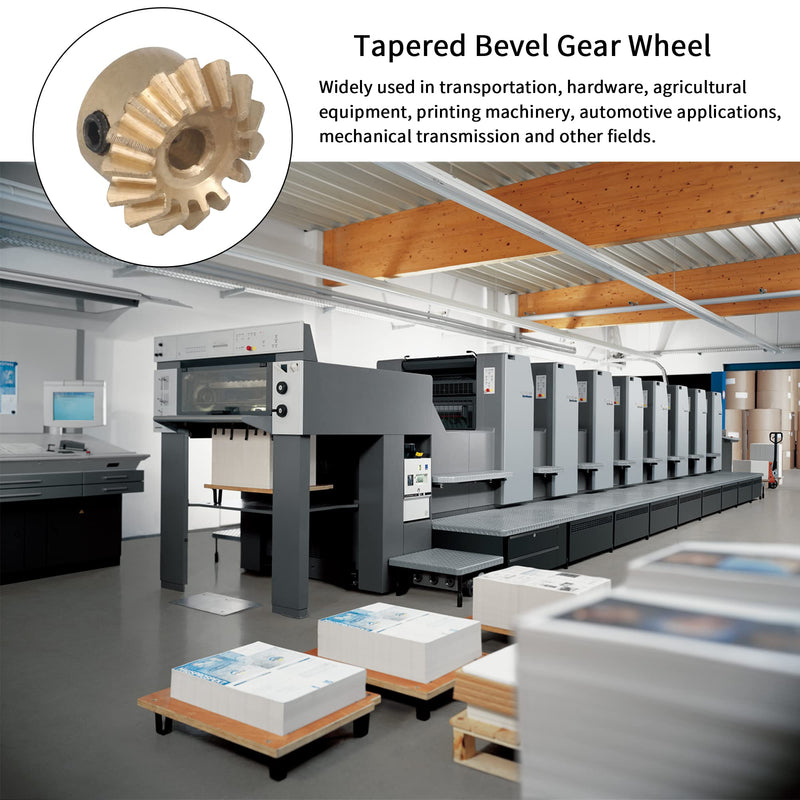 CNBTR 15T Copper 0.8 Modulus Tapered Bevel Gear Wheel 3mm Bore 10mm Outer Dia