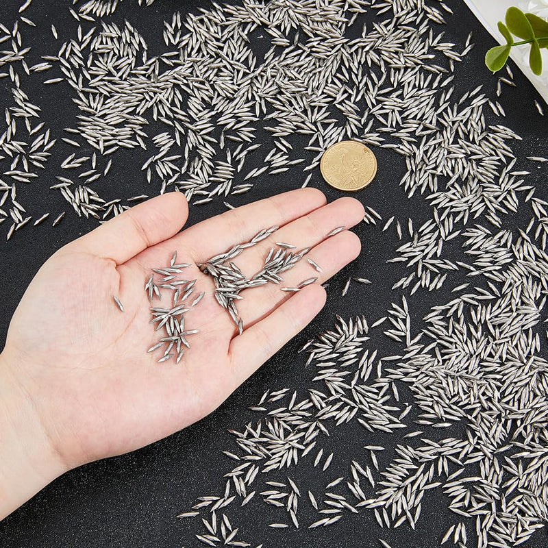 SUPERFINDINGS About 3666pcs/440g Stainless Steel Polished Beads 9mm Bicone Tumbling Media Pins Burnishing Media for Rust Removal Rough Polishing Precsion Polishing Jewelry Polishing,Diameter:2mm