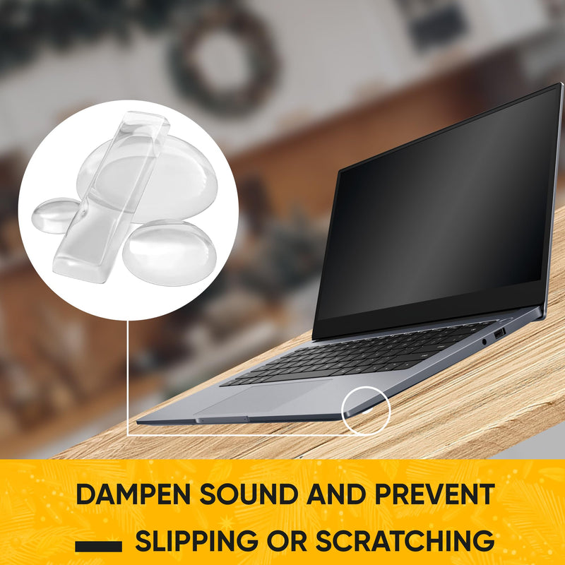 104-Piece Cabinet Bumper Set - Clear, Self-Adhesive Rubber Pads for Cabinet Doors, Cupboards, and Kitchen Cabinet Protectors – Dampen Noise & Protect Surfaces 104