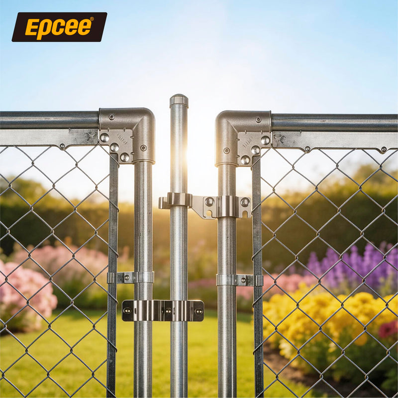 1-3/8" x 1-3/8" Chain Link Gate Latch Heavy Duty Stainless Steel Fence Gate Fork Latch Hardware with Padlock Hole 2pcs 1-3/8"x1-3/8" 2