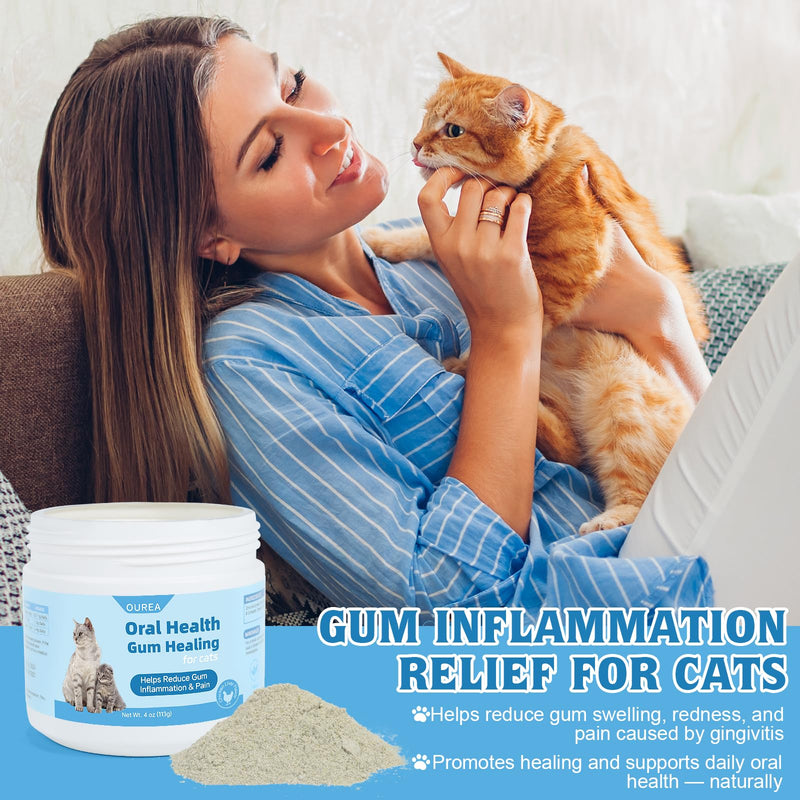 Yakucho Oral Health for Cat, Cats Gingivitis Treatment, Reduce Gum Inflammation, Redness & Pain, Combats Gum Disease, Natural Plant-Based Active Formula, Cat Oral Care, Gums Health Treatment