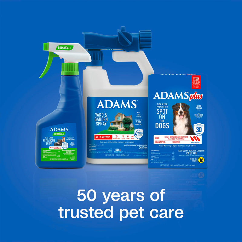ADAMS Plus Flea & Tick Prevention Spot On for Dogs, Extra Large Dogs, Kills Fleas & Ticks (Brown Dog/Deer Ticks), Kills and Repels Mosquitoes, Prevents Flea Infestations, 3-Month Supply, 3 Pack X-Large Dog 61-150 Pounds