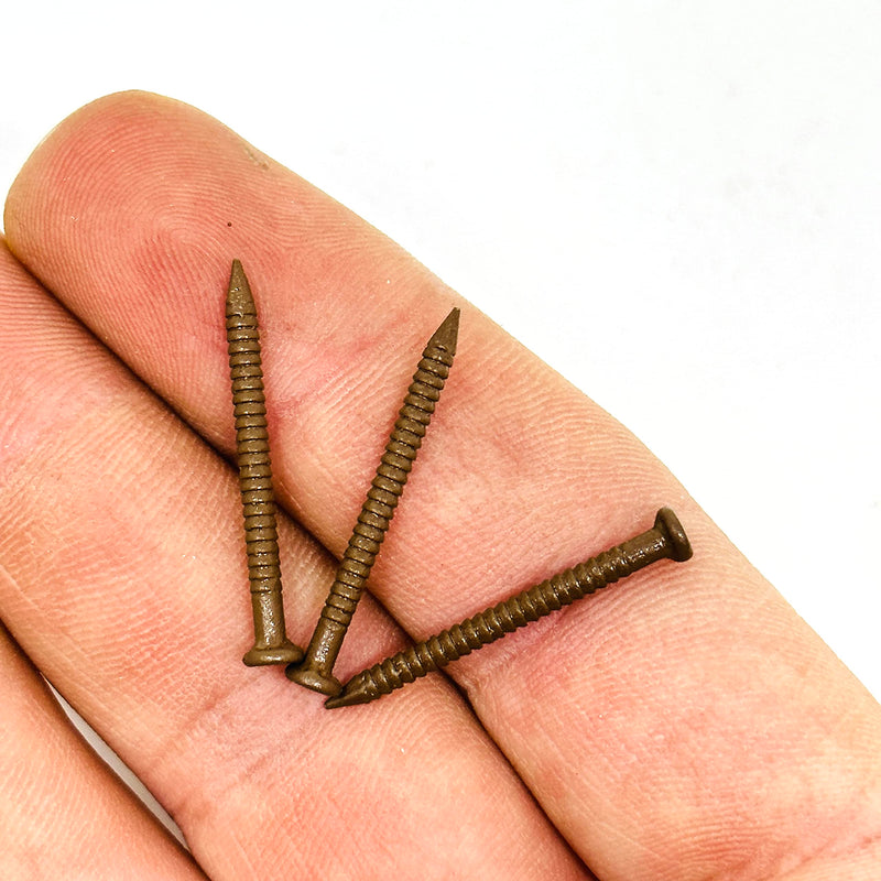 Everbilt Brown Paneling Nail for Mounting Panel Board to Wood Studs, Ring Shank, 1 inch, Pack of 40 Nails