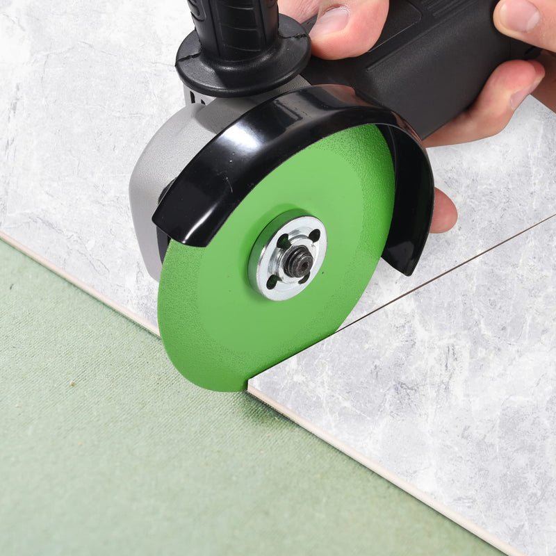 Mornajina 5Packs 4.5Inch Glass Cutting Disc 2.2 for Angle Grinder 7/8" (Model 115/125), Green Glass Ceramic Diamond Cutting Blade Disc Grinding of Glass, Jade, Crystal, Wine Bottles, Tile Green 5Packs - NewNest Australia