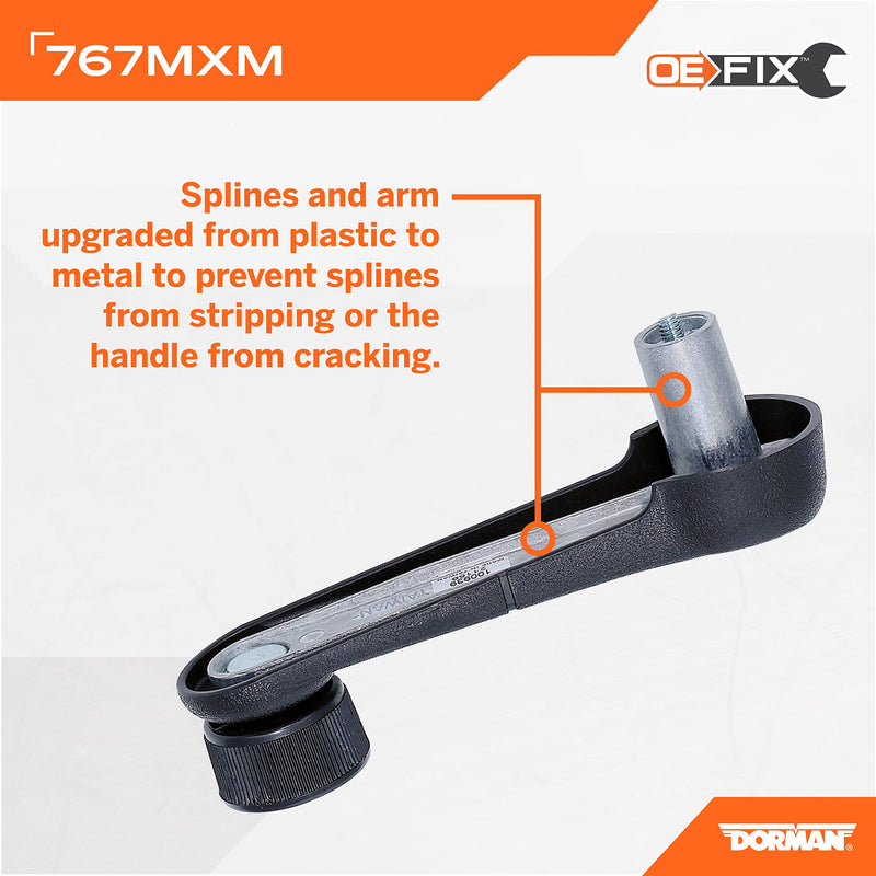 Dorman 767MXM Window Crank Handle Compatible with Select Ford/Lincoln/Mazda Models, Gray (OE FIX)
