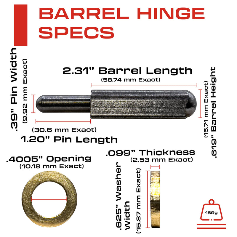 5” Inch Weldable Bullet Hinge – Heavy Duty Barrel Hinges – Weld On Gate Hinges – Weldable Door Hinges – Weld BBQ Smoker Hinge – 5.01" Inch x .774" Inch – Heavy Duty Steel TearDrop Body Pin Grease Zerk 2 Pack Raw Polished Metal