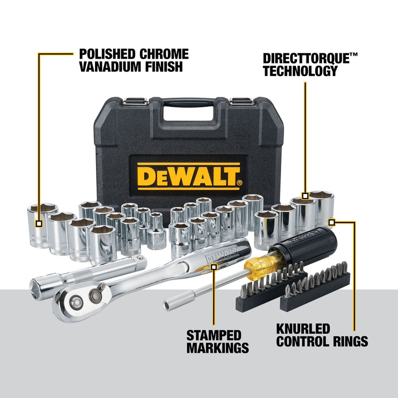 DEWALT 1/2 in Drive 49 Piece Mechanics Tool Set (DWMT45049)