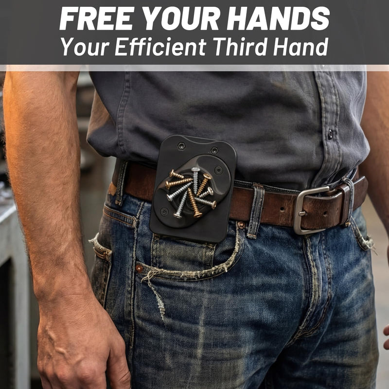 2 Pack Magnetic Tool Holder Magnetic Belt Clip Holster for Hammer, Wrench, Screws, Nails, Pliers, Spanner, Drill Bits, Hardware, Small Fasteners and Parts, Sockets Accessories