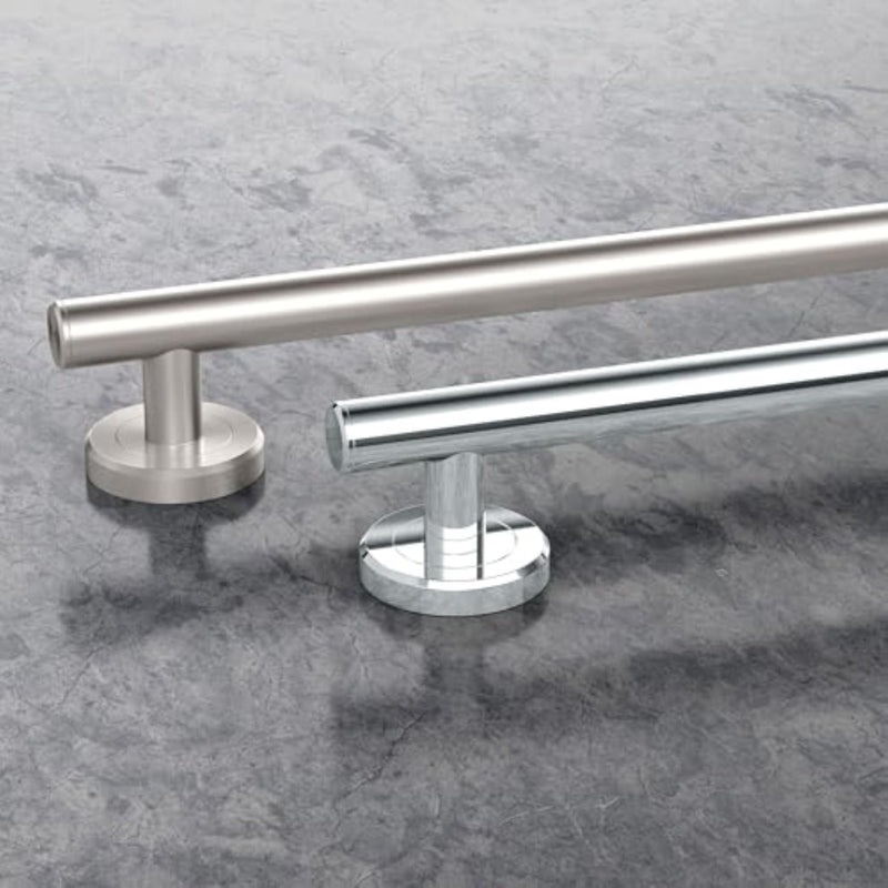 Gatco 889 Latitude II 24" Grip Bar, Satin Nickel / Wall Mounted Slim Grip Bar for Bathroom 24 Inch