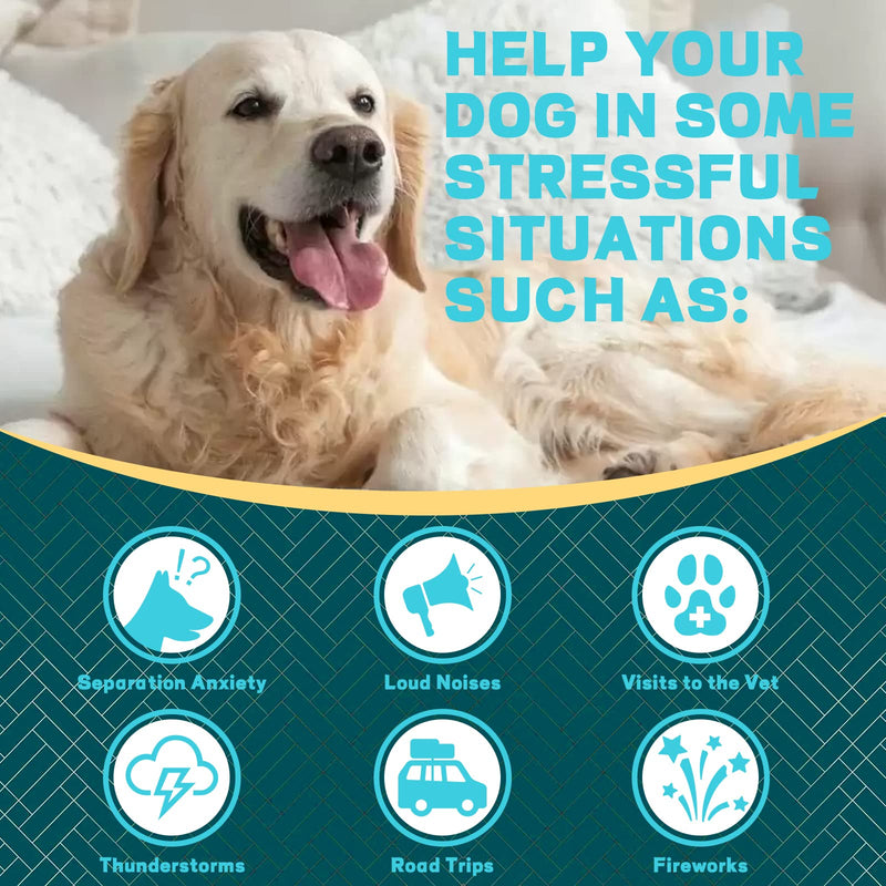 Hemp Calming Chews for Dogs - Dog Calming Treats Anxiety Relief 100% Golden Ratio of Natural Ingredients Calming Dog Treats, Aid with Separation, Barking, Stress Relief, Thunderstorms (Duck) Duck