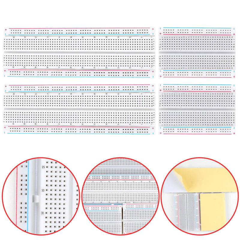 Breadboard, 6PCS Bread Board, Breadboard Kit Includes 2PCS 830 Point + 4PCS 400 Point, Power Distribution Connection Block for Arduino, Proto Shield and Prototype Shield
