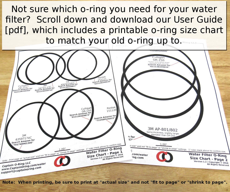 Captain O-Ring - Replacement O-Rings for Whirlpool WHKF-DWHBB (WHKF-C9) & American Plumber W10-PR (W10-OR) (3 Pack)