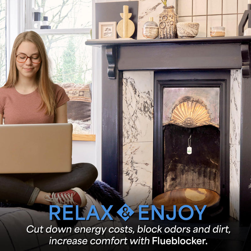 Flueblocker 12"x12" Chimney Draft Stopper - Wool Fireplace Plug