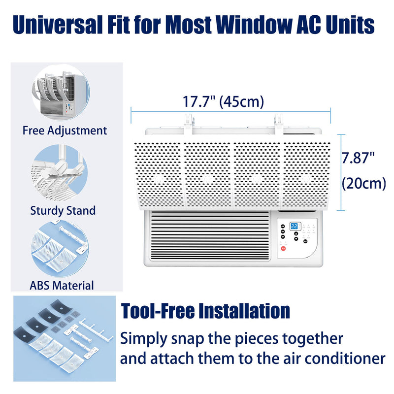Window Air Conditioner Deflector, Adjustable AC Vent Deflector