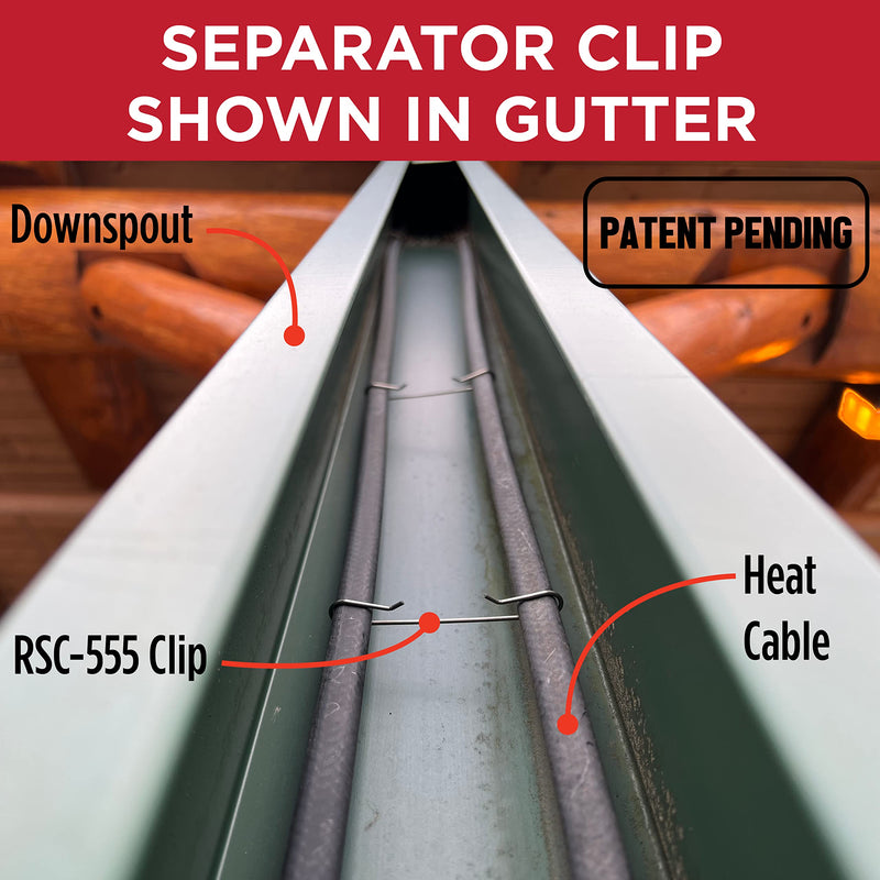 Clips for Separating Heat Cables in Gutters and on Roofs (10pack)