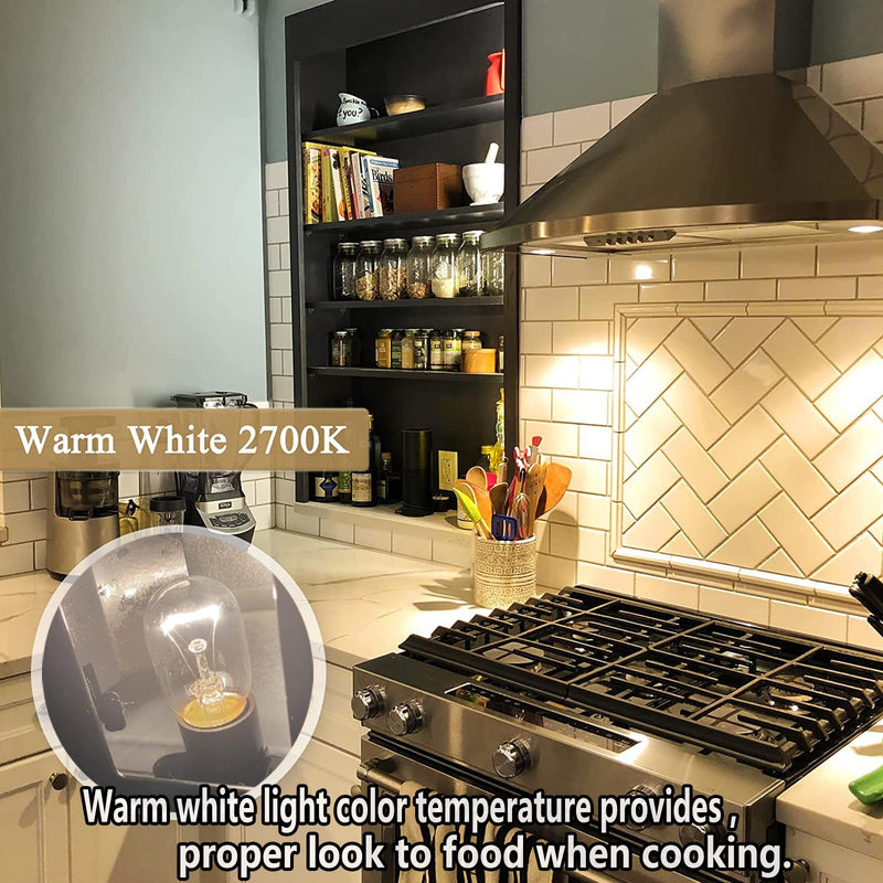 (2024 Update) 8206232A Light Bulbs for Whirlpool GE Microwave -Under Hood Microwave Bulb-High Temperatur Resistant- 40W 125V E17 Microwave Oven Light, 4-Pack