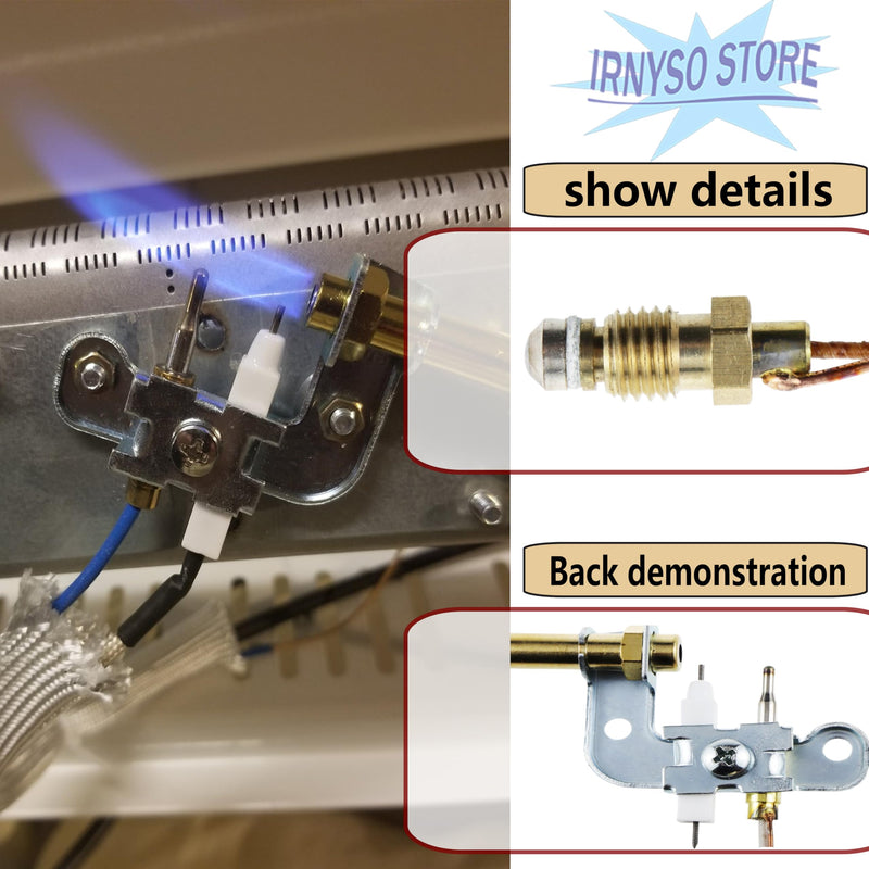 Replacement combustor Heaters Propane Gas Wall ODS Pilot Assembly thermocouple Lighter 120630-02 fits Vanguard Comfort Flame Glo-Warm Cozy Heat Kozy World Pro Com Desa International etc