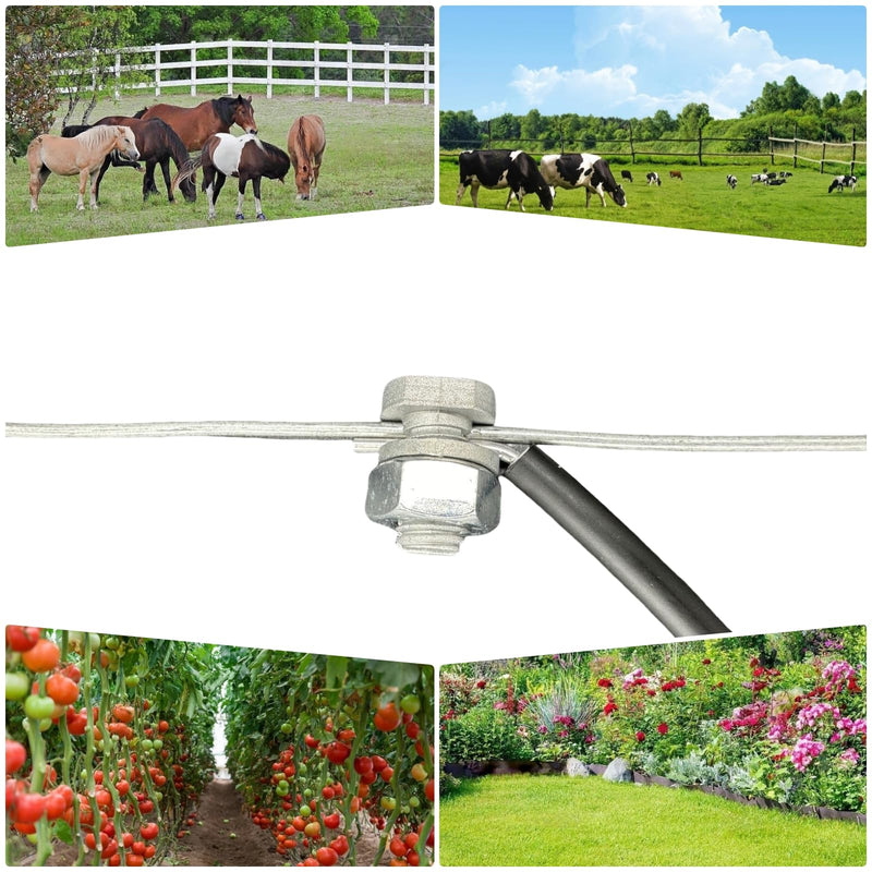 Split Bolt Joint Clamp Wire Connector, Ideal for Fence Clamp, Hot Wire Connection Securing Line Clamp/Tap, Electric Fence Accessories-6 Pcs 6