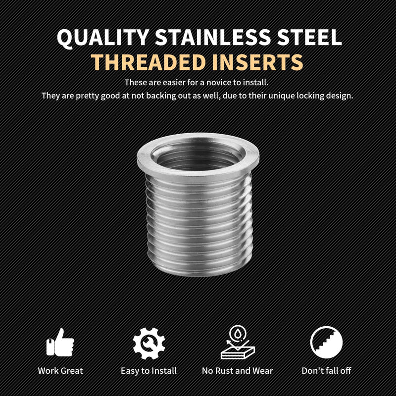 Thread Repair Inserts M12x1.25x15mm Insert Qty 10 Stainless Steel