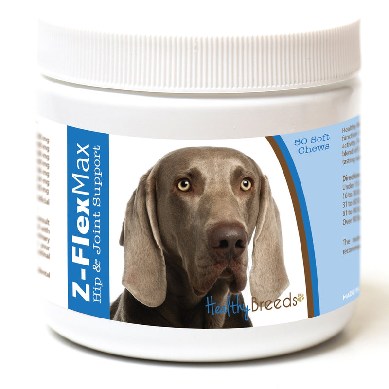 Healthy Breeds Weimaraner Z-Flex Max Hip and Joint Soft Chews 50 Count 50 Count (Pack of 1)