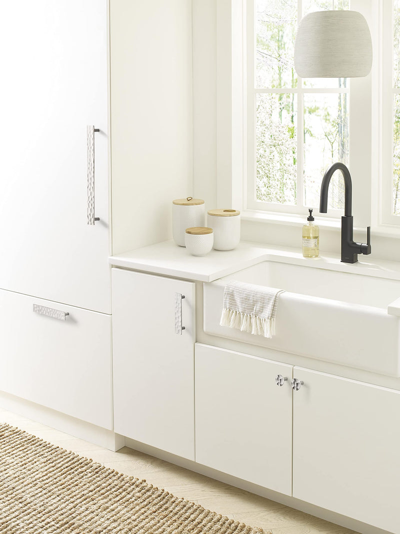 Amerock | Cabinet Pull | Polished Nickel | 6-5/16 inch (160 mm) Center to Center | Kamari | 1 Pack | Drawer Pull | Drawer Handle | Cabinet Hardware 6-5/16 Inch (160 mm) Center-to-Center